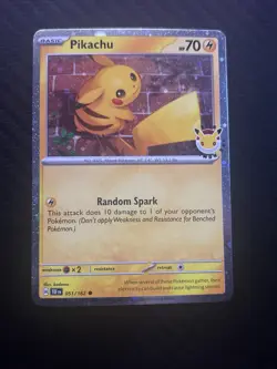 Pikachu 51/162 Pokemon Day 30th Celebration - WITH COIN - Image 1
