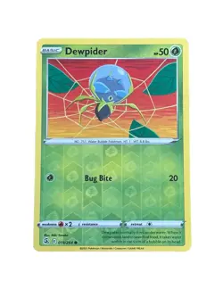 New: 2021 Pokemon TCG Dewpider 019 Swsh08: Fusion Strike Reverse Holo Common - Image 1