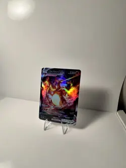 Charizard VMAX 330HP Full Art Holo Pokemon Card – Gigantamax Fire Dragon Display - Image 2