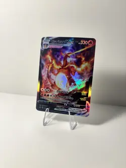 Charizard VMAX 330HP Full Art Holo Pokemon Card – Gigantamax Fire Dragon Display - Image 5