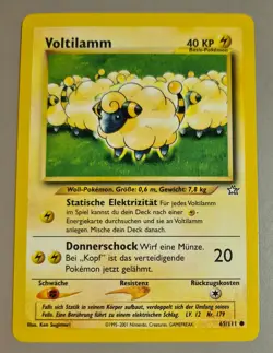 Voltilamm # 65/111 Common Neo Genesis 2001 Pokemon DE Near Mint to Mint Vintage - Image 1