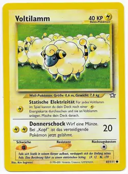 Voltilamm # 65/111 Common Neo Genesis 2001 Pokemon DE Near Mint to Mint Vintage - Image 4