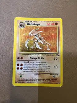 Pokemon Kabutops 9/62 Holo Rare Unlimited Fossil - Image 4