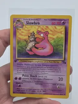 Italian 1st Edition Slowbro 43/62 Fossil Uncommon Non-Holo Pokemon TCG LP - Image 1