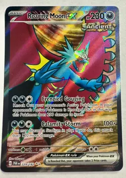Pokemon TCG Roaring Moon ex 229/182 Full Art illustration S&V Paradox Rift - Image 1
