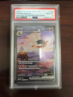 2023 POKEMON MEW EN-151 SPECIAL ILLUSTRATION RARE #199 CHARIZARD EX PSA 10 - Image 1
