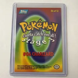 Pokemon Series 1 Charizard Topps TV Animation Ultra Rare Non Holo E6 Of E12 - Image 2