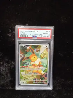 2025 POKEMON SVP EN-SV BLACK STAR PROMO #173 EEVEE PSA 10 - Image 1