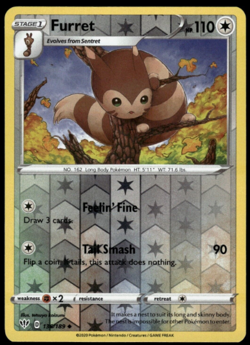 Pokemon - Darkness Ablaze - Furret - 136/189 - Reverse Holo - NM/M - Image 1
