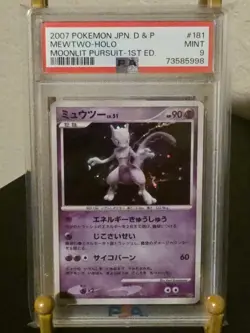 PSA 9 MINT 2007 POKEMON D & P MEWTWO HOLO MOONLIT PURSUIT 1ST EDITION #181 - Image 1