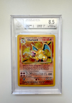 POKEMON - 1999 BASE SET #4 CHARIZARD-HOLO BGS 8.5 - Image 1