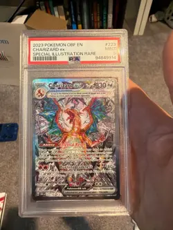 Pokemon PSA 9 secret rare charizard ex 223/197 SV03: Obsidian Flames Holo - Image 1