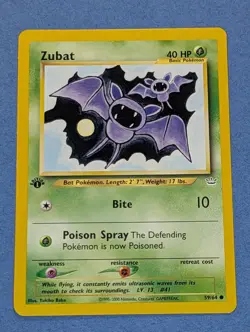 Zubat 59/64 1st Edition Neo Revelation Mint Pokemon TCG Read Description - Image 1