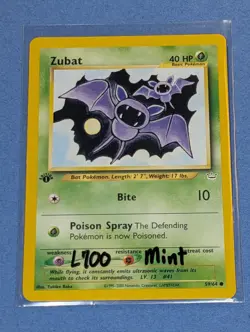 Zubat 59/64 1st Edition Neo Revelation Mint Pokemon TCG Read Description - Image 2