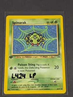 Spinarak Neo Discovery 64/75 LP Regular 1st Edition Common Wotc Pokemon TCG - Image 1