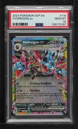 Hydreigon ex Pokemon SV08: Surging Sparks PSA 10 GEM MT - Image 1