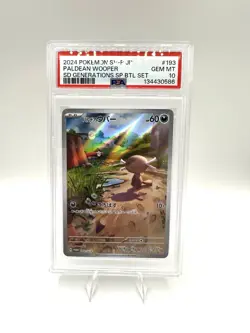 2024 POKEMON JAPANESE SV-P SPECIAL BATTLE SET PROMO #193 PALDEAN WOOPER PSA 10 - Image 1