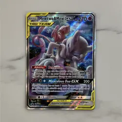 Pokemon Mewtwo & Mew GX TAG TEAM Full Art Promo SM191 SM Holo 270 HP - Image 1