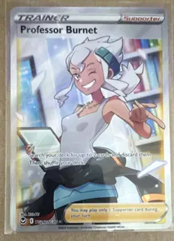 Pokemon TCG Professor Burnet TG26/TG30 Silver Tempest Full Art Holo Ultra Rare - Image 1