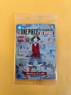 One Piece Monkey.D.Luffy US College Basketball Promo Card *SEALED* - Image 1