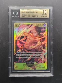 BGS 10 PRISTINE One Piece 500 Years/Future Portgas.D.Ace OP07-119 SEC Rare - Image 1
