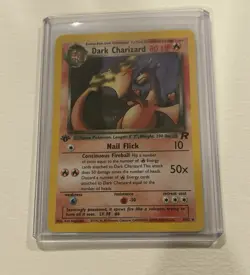 Pokemon Dark Charizard 1st Edition Holo Rare Team Rocket 4/82 80HP English - Image 1
