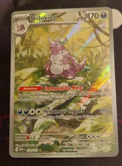 Pokemon TCG Nidoking Scarlet & Violet-151 174/165 Holo Illustration Rare MINT - Image 1