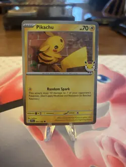 Pikachu 2026 Pokemon Day 30th Anniversary Stamp Promo TEF 051/162 NM - Image 1