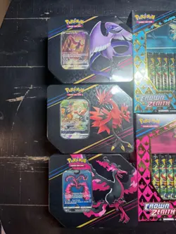 Pokemon Crown Zenith Sealed Lot - 3 Tins - x2 Premium Boxes - x1 ETB - Image 2