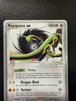 Rayquaza ex #039 Holo Black Star Promo Pokemon TCG 2006 SWIRLED🌀 HP/DMG - Image 2