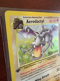 Pokemon WOTC - 1st Edition Aerodactyl Holo Prerelease 1/62 - Fossil - MP - Image 3