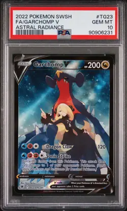 2022 Pokemon Astral Radiance Garchomp V #TG23 PSA 10 Gem Mint - Image 1