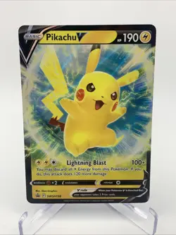 Pokemon TCG Sword And Shield Pikachu V SWSH198 Black Star Promo - Image 2