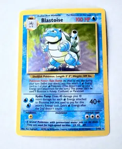 Pokemon Blastoise 2/102 Base Set Holo Rare 1999 WOTC Played Read - Image 1
