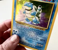 Pokemon Blastoise 2/102 Base Set Holo Rare 1999 WOTC Played Read - Image 2