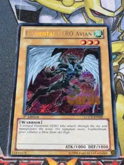 CARTE Yu Gi Oh AVIAN, HEROS ELEMENTAIRE LCGX-EN002 1ere edition ANGLAIS - Image 1