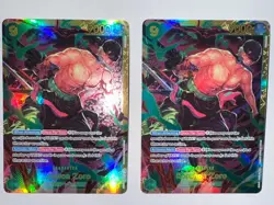 2x Bandai One Piece Roronoa Zoro OP06-118 Secret Rare Wings Captain 9000 - NM - Image 1