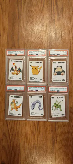 POKEMON 1998 KFC CARD GAME SET OF 6 WITH CHARIZARD & PIKACHU ALL PSA 10'S - Image 1