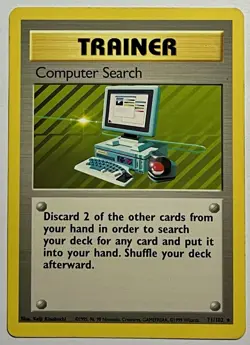 Computer Search 71/102 (HP) Rare Base Set Unlimited 1996 WOTC Pokemon Card - Image 1