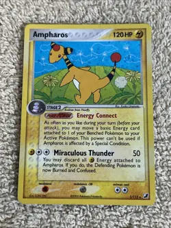 Ampharos - EX Unseen Forces 1/115 Holo Rare Pokemon Card TCG LP-/MP - Image 1