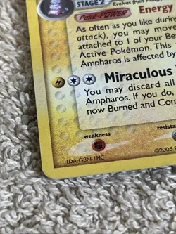 Ampharos - EX Unseen Forces 1/115 Holo Rare Pokemon Card TCG LP-/MP - Image 2