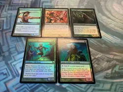 Foil Elves - Boreal Druid Coldsnap Farhaven & Arbor Elf Llanowar & Wood EX+/NM- - Image 4