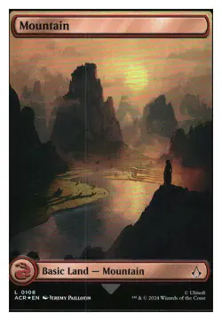 Mountain (foil) #108 Assassin's Creed MTG - NM+ Mythic Relics - Image 1
