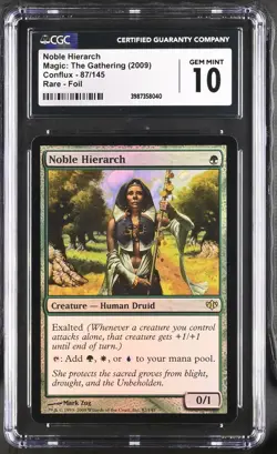 NOBLE HIERARCH Conflux Foil Rare CGC 10 MTG [Nostalgium] - Image 1