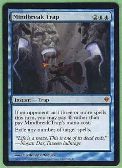 MTG Magic the Gathering Mindbreak Trap (57/280) Zendikar -NM - Image 1