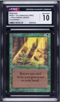 MTG Magic the Gathering Alpha Regrowth GEM MINT CGC 10 bgs psa - Image 1