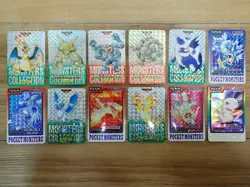 Pokemon Carddass Lot 12 Holo Prism Bandai 1996 & 1997 Japanese Cards - Image 1