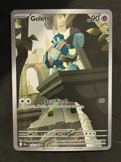 Golett Illustration Rare 122/086 Pokemon Black Bolt English IR NM - Image 1