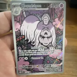Pokemon Houndstone 145/132 Me01: Mega Evolution Full Art Holo English - Image 1
