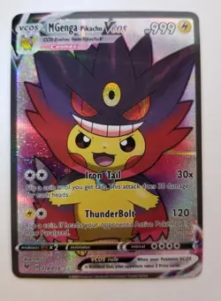 Pikachu Mega Gengar Pokemon Cosplay ACG HOLO Card - Image 1
